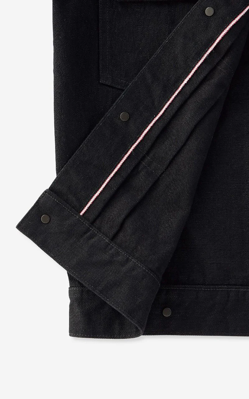 MOMOTARO JEANS MMGJ1102 Classic Type 2 Denim Jacket Black 15.7oz - Image 5
