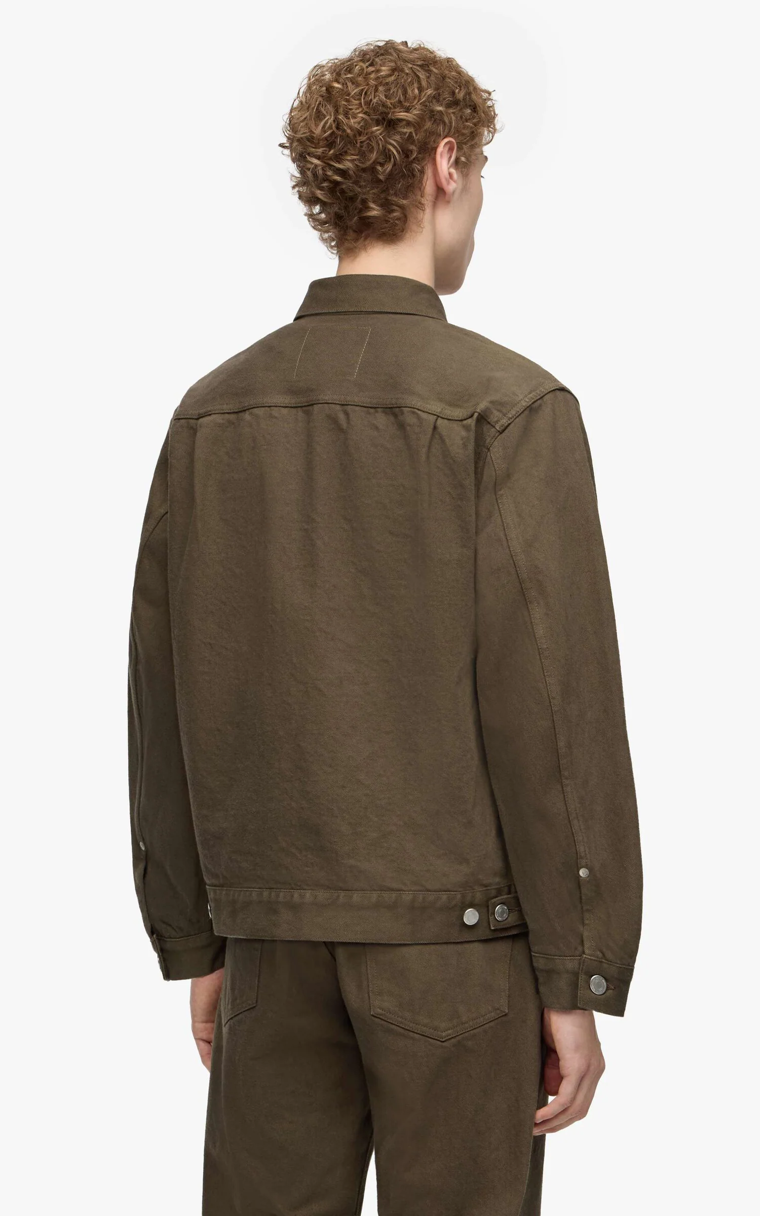 MOMOTARO JEANS MMGJ6004 #002 'Botanical Moss Dye' Type 2 Denim Jacket Khaki - Image 10