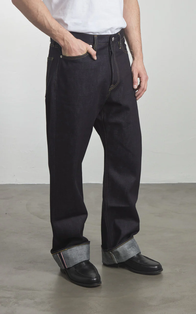 MOMOTARO JEANS MMJB0400 Classic Wide Denim Indigo 14.7oz - Image 5