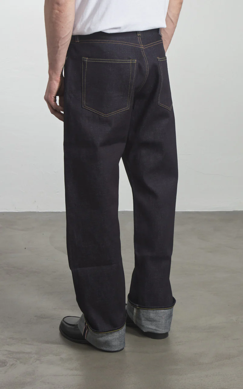 MOMOTARO JEANS MMJB0400 Classic Wide Denim Indigo 14.7oz - Image 7