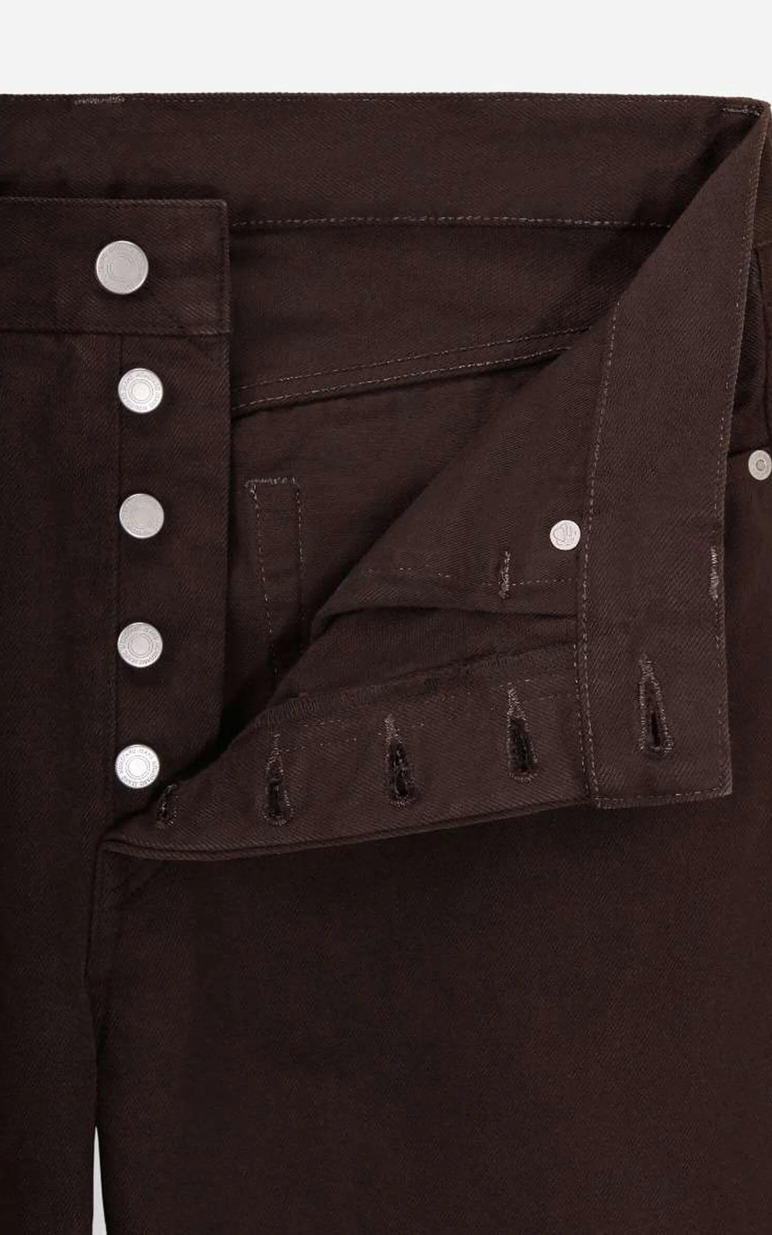 MOMOTARO JEANS MMJE6400 #100 'Onigurumi-Dye' Straight Denim Brown 15oz - Image 4