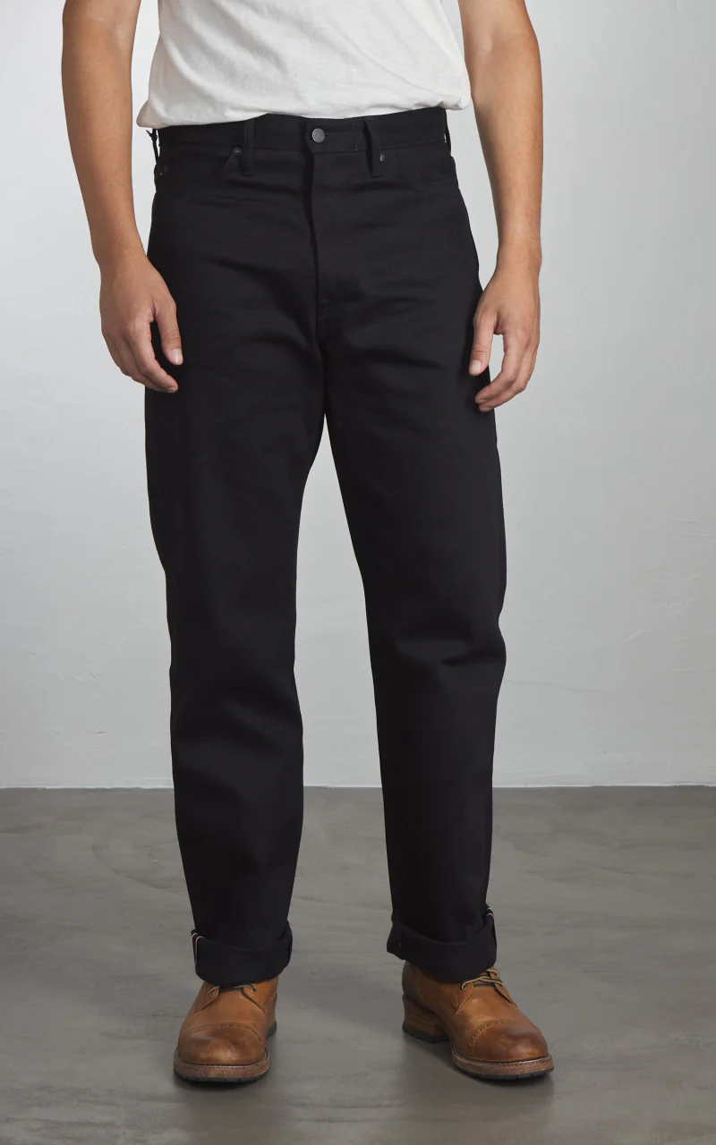 MOMOTARO JEANS MMJZ1100 Standard Straight Denim Black 14.7oz - Image 2