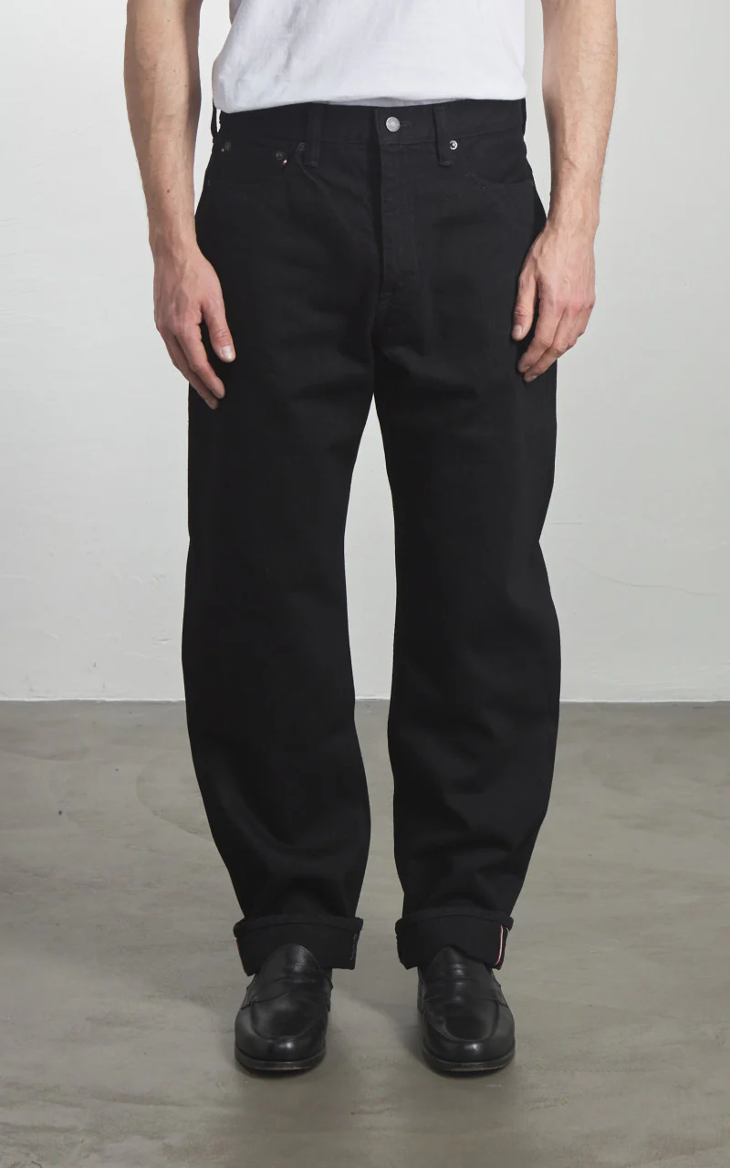 MOMOTARO JEANS MMJZ1101 Classic Straight Denim Black 15.7oz - Image 2