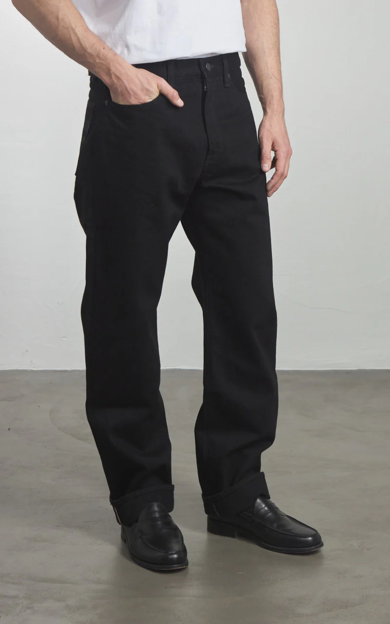 MOMOTARO JEANS MMJZ1101 Classic Straight Denim Black 15.7oz - Image 6