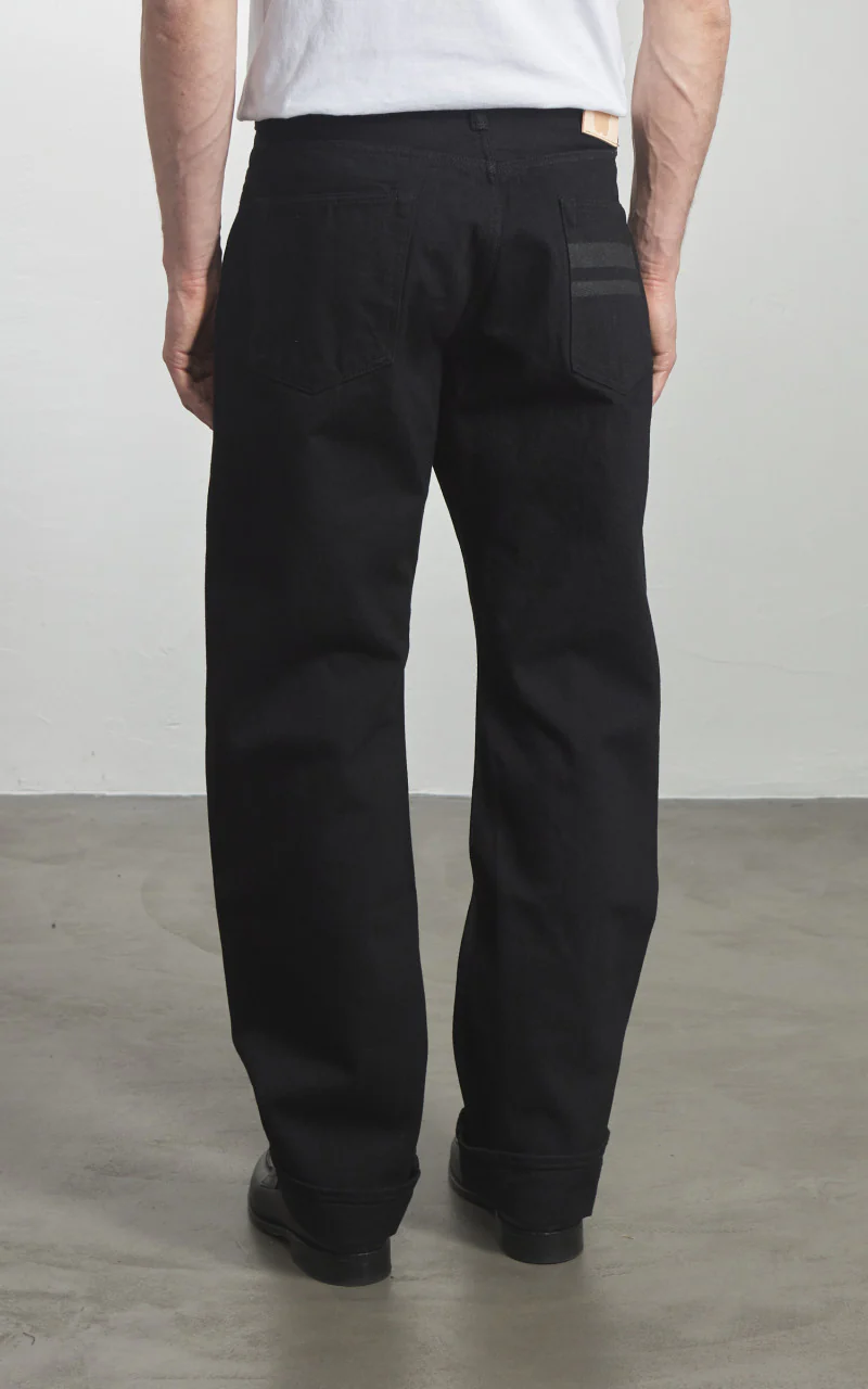 MOMOTARO JEANS MMJZ1101 Classic Straight Denim Black 15.7oz - Image 8