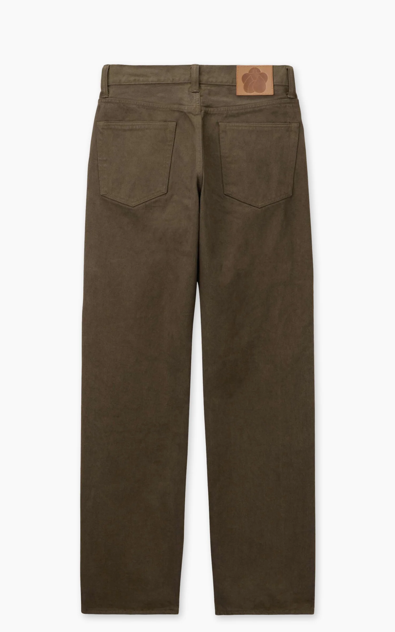 MOMOTARO JEANS MMJZ6403 #100 'Botanical Moss Dye' Straight Denim Khaki