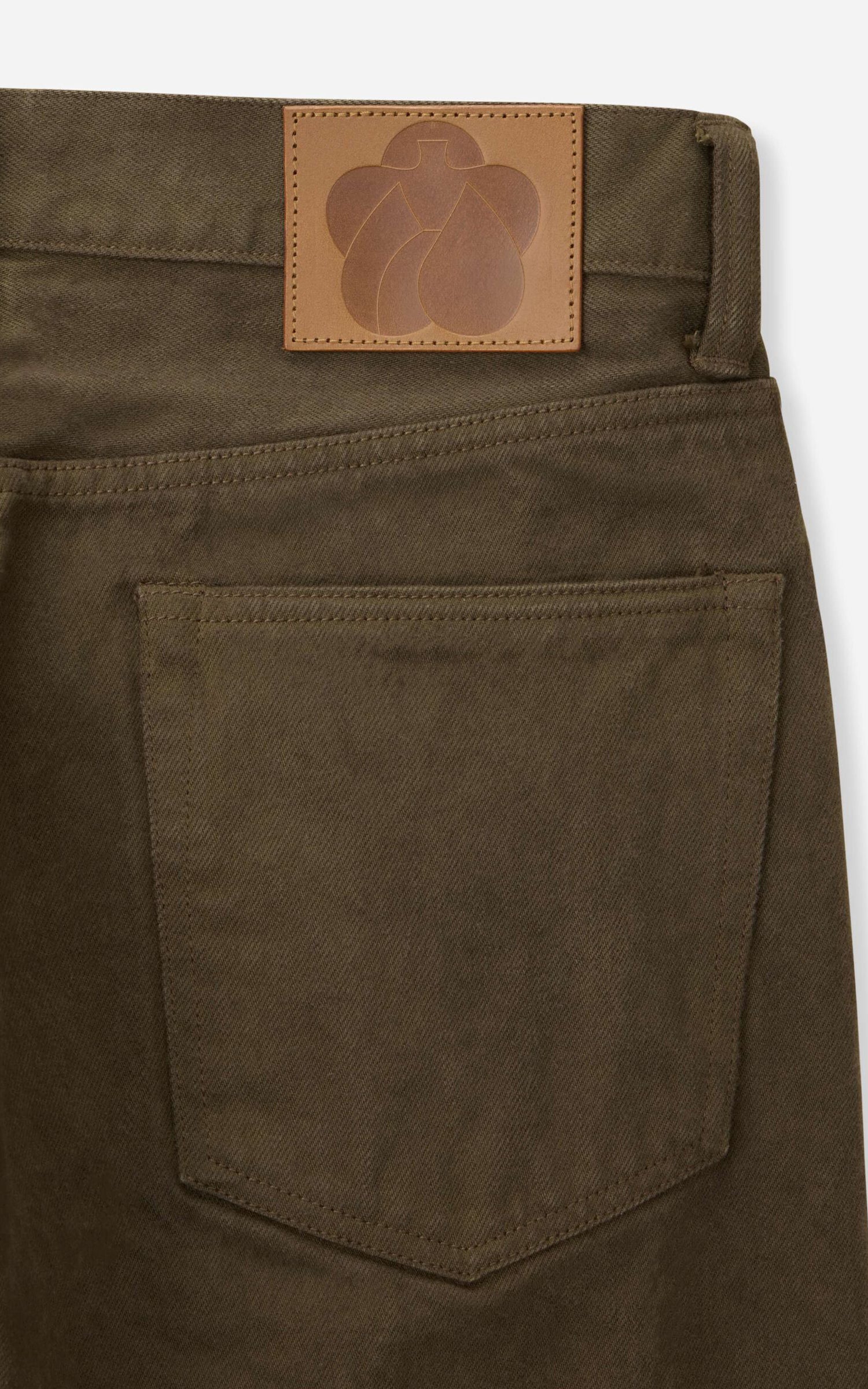 MOMOTARO JEANS MMJZ6403 #100 'Botanical Moss Dye' Straight Denim Khaki - Image 10