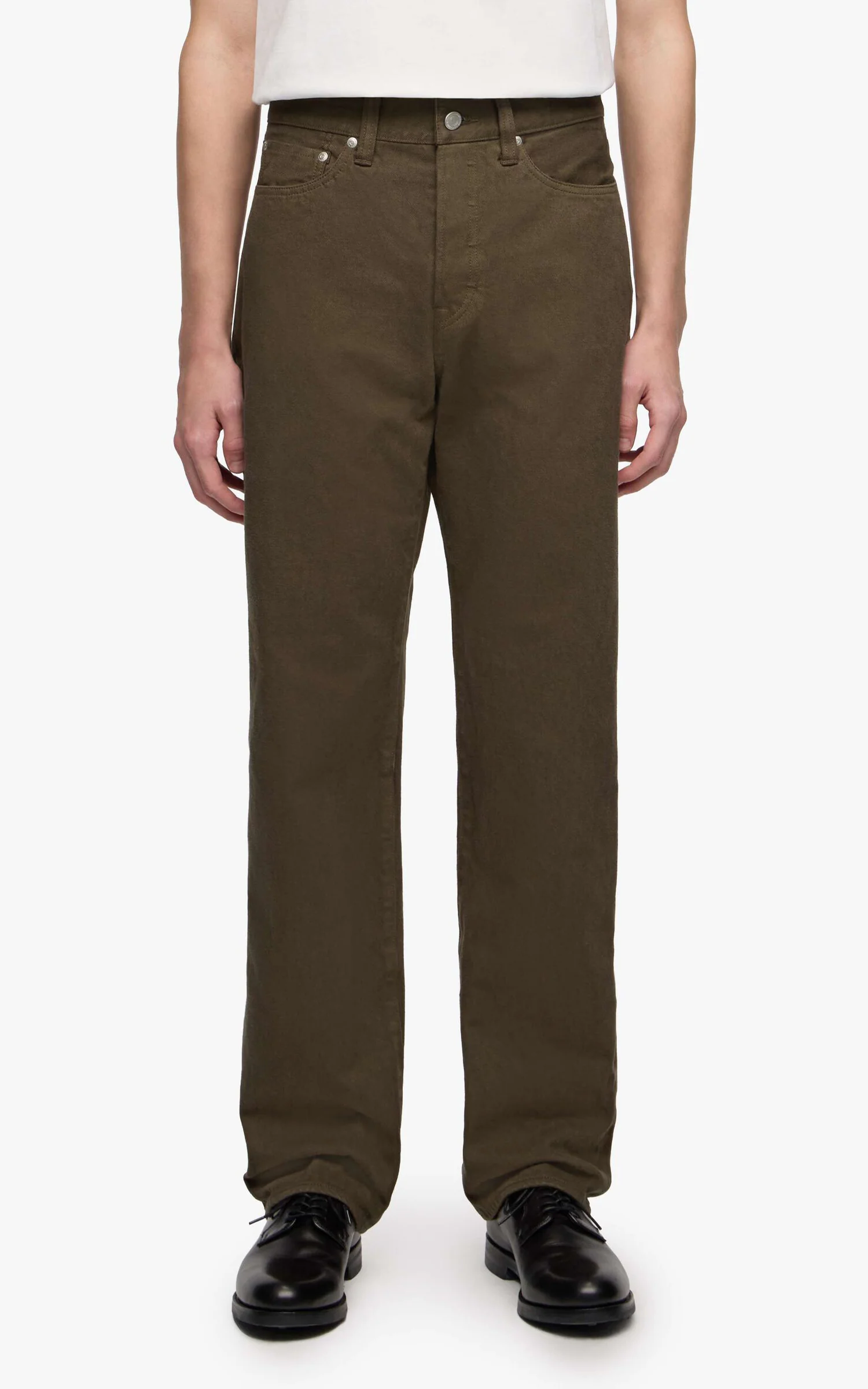 MOMOTARO JEANS MMJZ6403 #100 'Botanical Moss Dye' Straight Denim Khaki - Image 2
