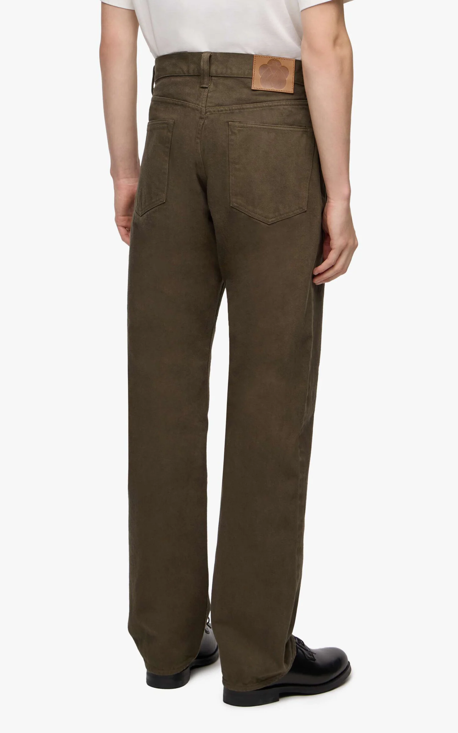 MOMOTARO JEANS MMJZ6403 #100 'Botanical Moss Dye' Straight Denim Khaki - Image 8