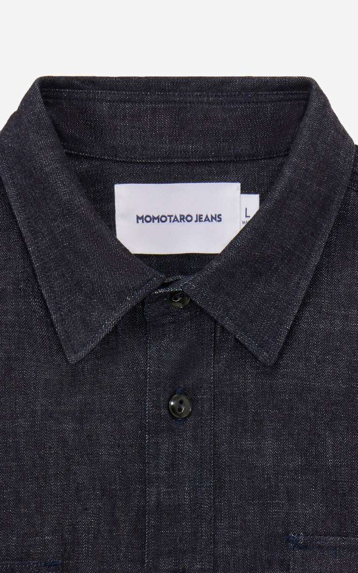 MOMOTARO JEANS MMLS3001 Triple Stitch L/S Denim Shirt Indigo - Image 3