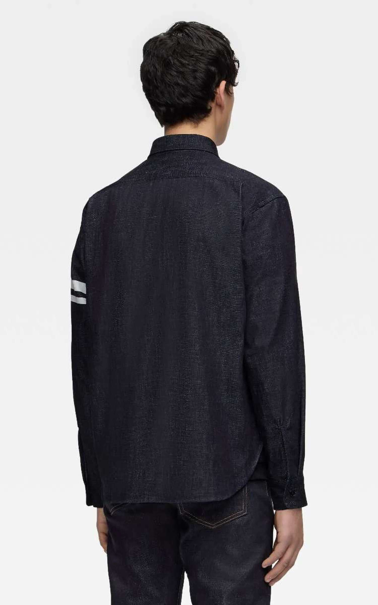 MOMOTARO JEANS MMLS3001 Triple Stitch L/S Denim Shirt Indigo - Image 8
