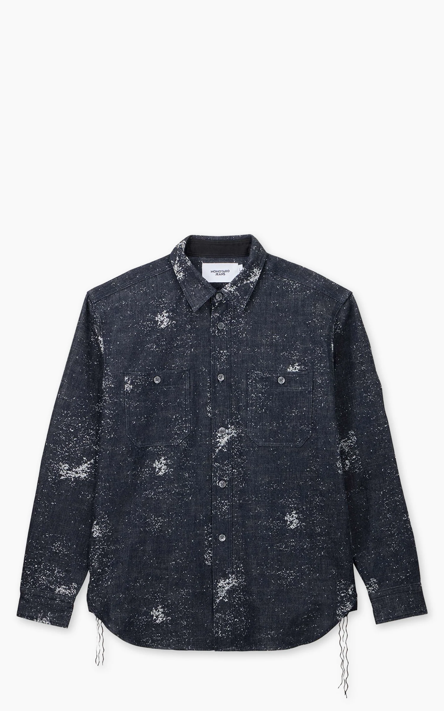 MOMOTARO JEANS MMLS6008 Jacquard L/S Shirt Indigo