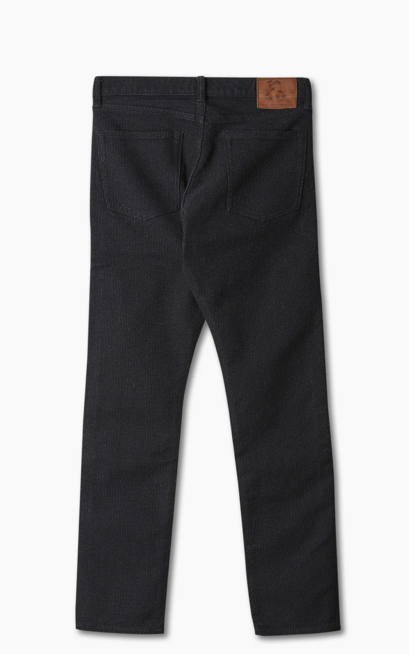 Momotaro Jeans MPT1030M23 Super Heavy Sashiko Pant Black 15oz - Image 3