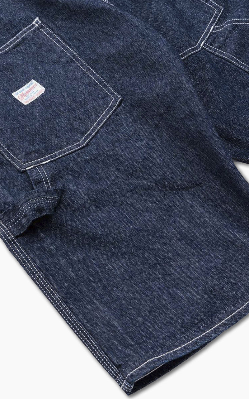 Momotaro Jeans MSP0030M31 GTB Denim Painter Shorts Indigo 10oz - Image 11