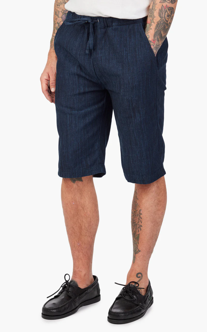 Momotaro Jeans MSP1020M31 Jacquard Shorts Indigo - Image 4