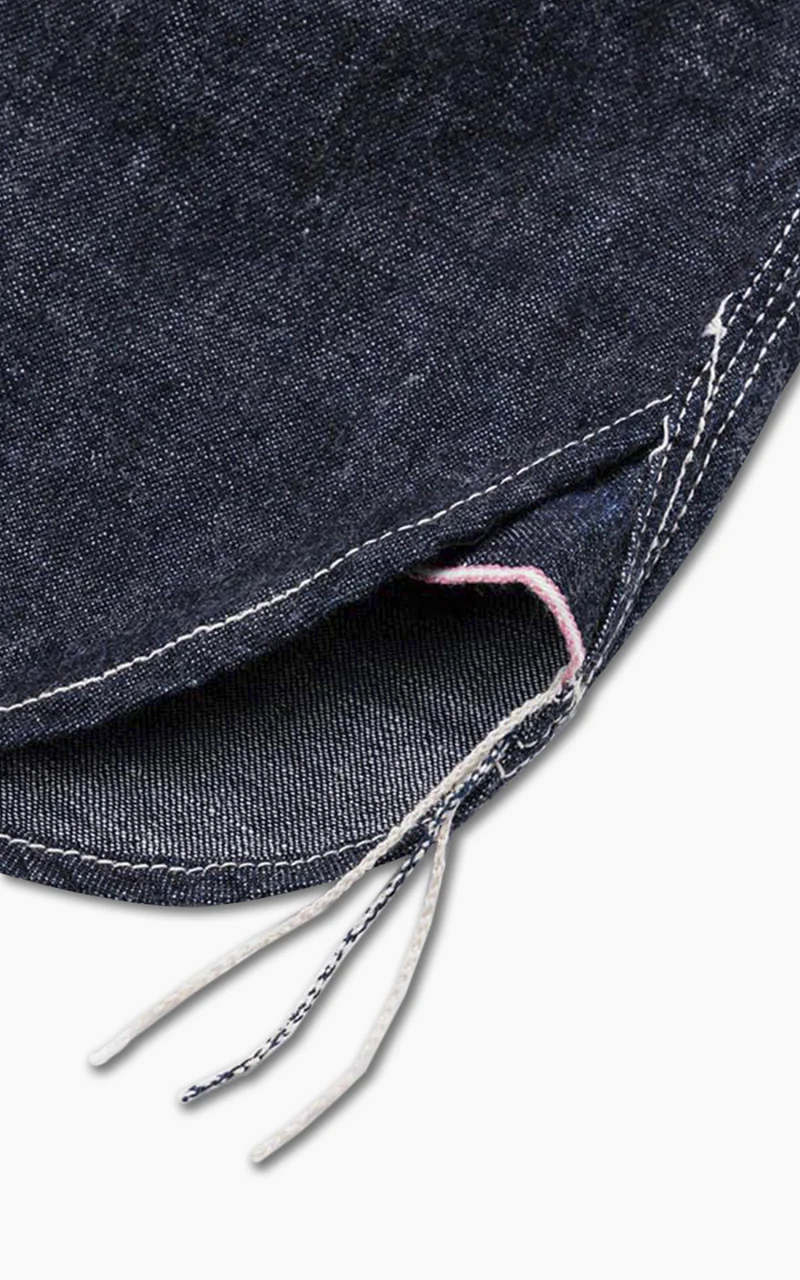 Momotaro Jeans MSS0010M31 GTB Selvedge Denim Jail Pocket Shirt Indigo 8oz - Image 10