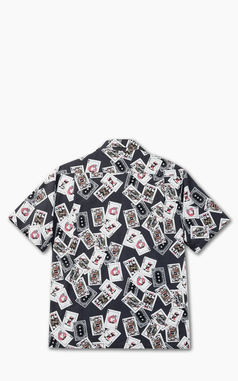 Momotaro Jeans MSS1010M31 Original Cards Design Hawaiian Shirt Black - Image 3