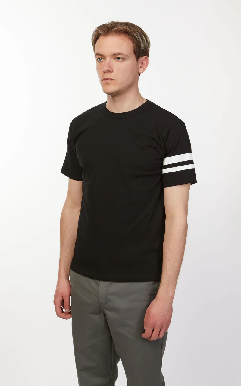 Momotaro Jeans MT002 Zimbabwe Cotton T-Shirt Black - Image 4