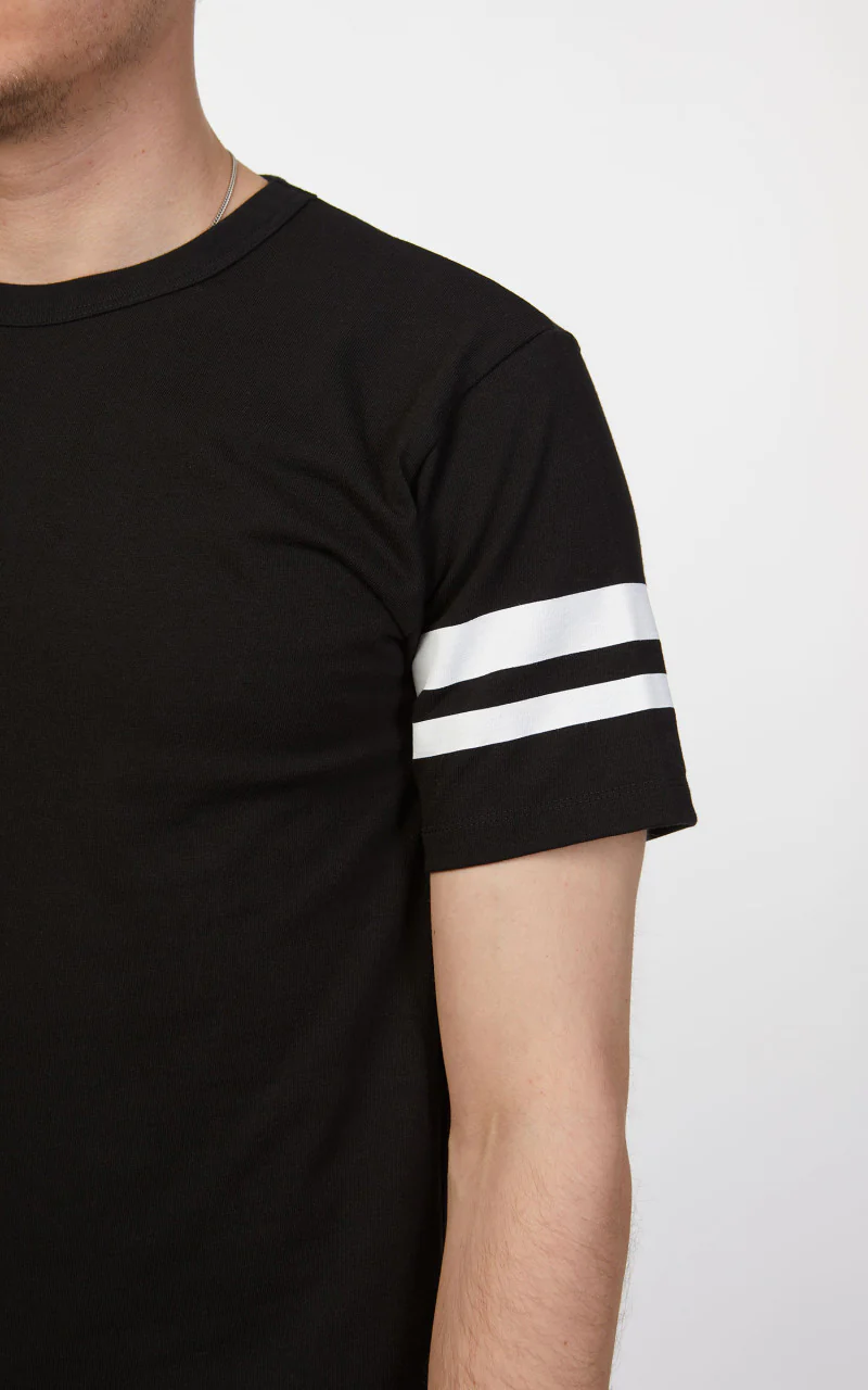 Momotaro Jeans MT002 Zimbabwe Cotton T-Shirt Black - Image 6