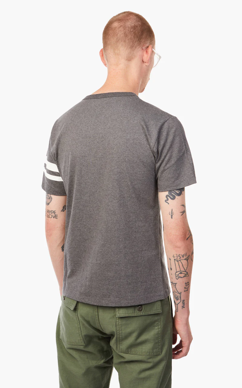 Momotaro Jeans MT002 Zimbabwe Cotton T-Shirt Dark Grey - Image 4