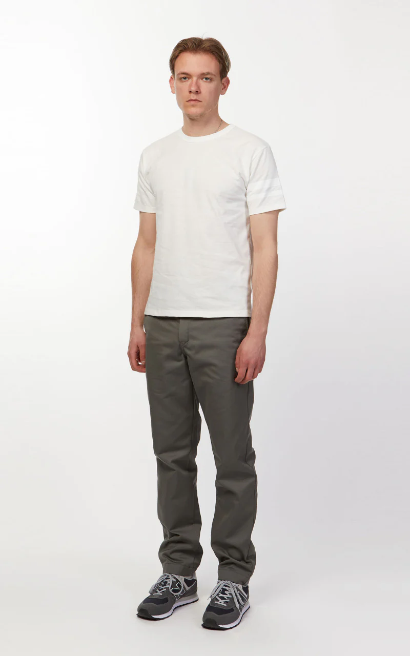 Momotaro Jeans MT002 Zimbabwe Cotton T-Shirt White - Image 3