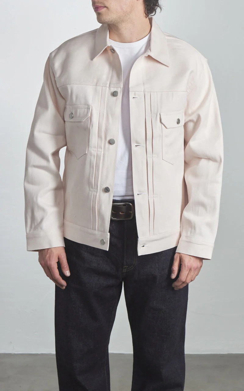 MOMOTARO JEANS MXGJ1006 Sakura Dyed Type 2 Denim Jacket Pink - Image 3