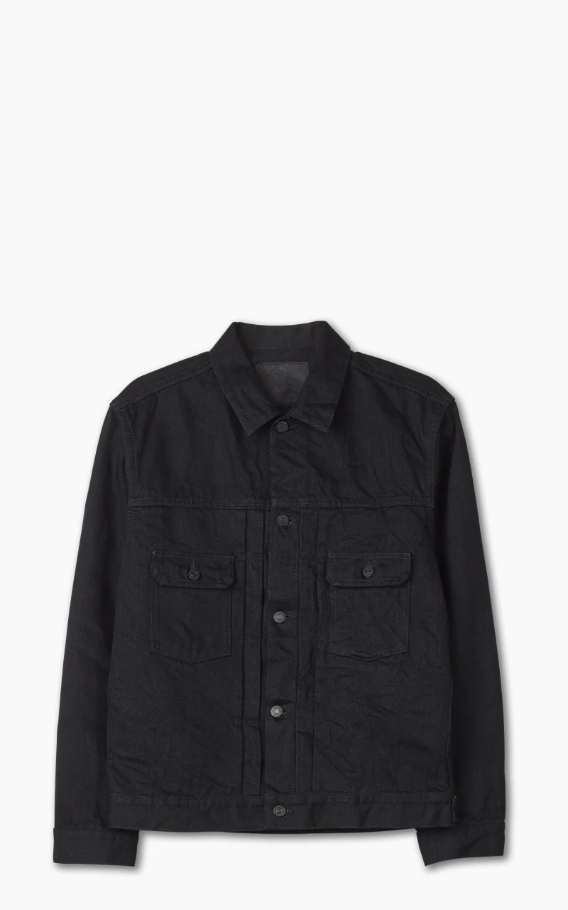 Momotaro Jeans MXGJ1108 Type 2 Denim Jacket Black x Black 15.7oz