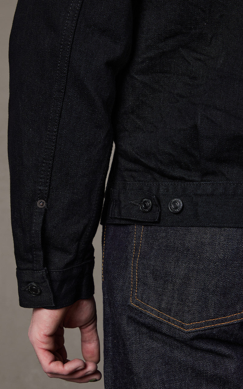 Momotaro Jeans MXGJ1108 Type 2 Denim Jacket Black x Black 15.7oz - Image 5