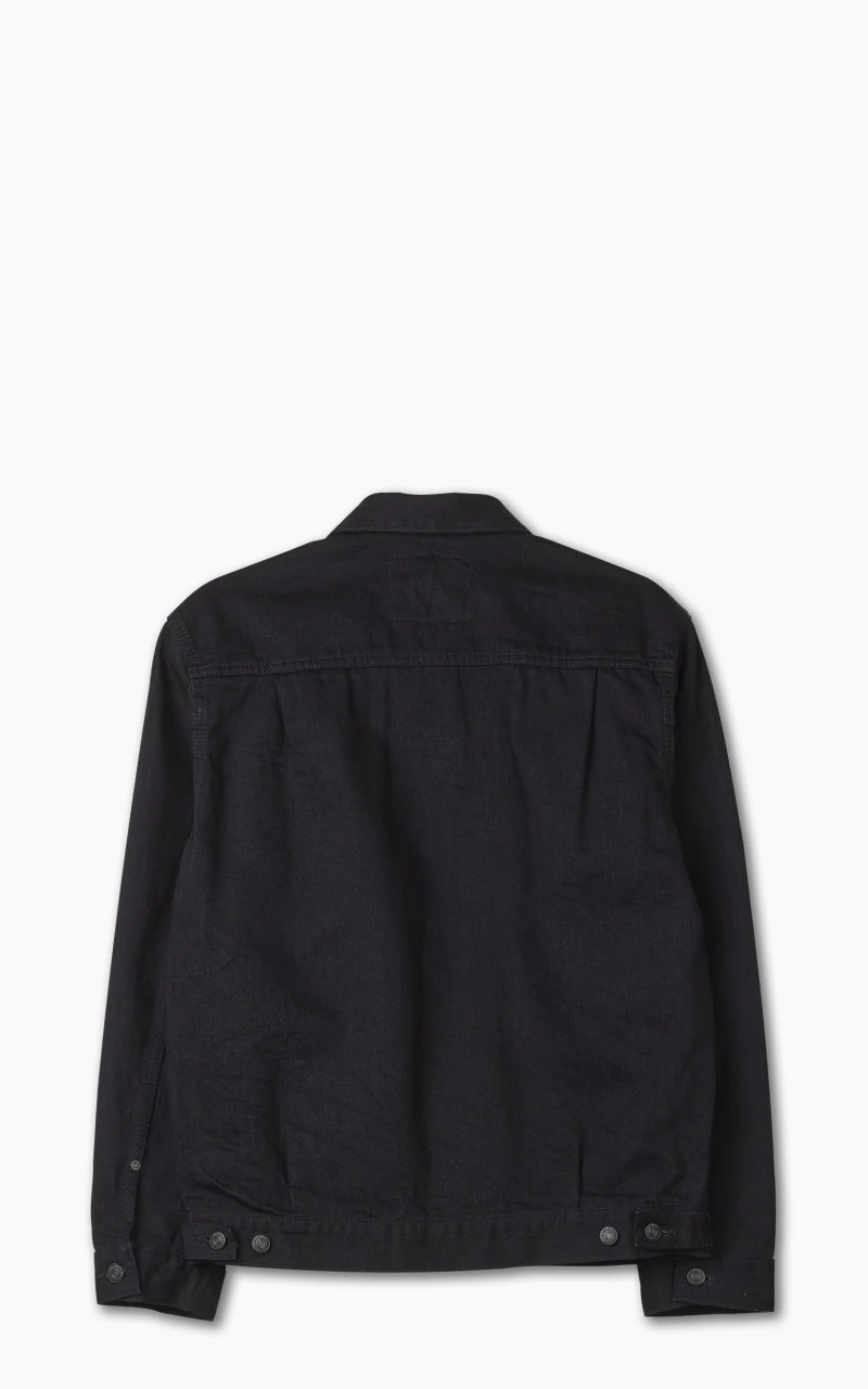Momotaro Jeans MXGJ1108 Type 2 Denim Jacket Black x Black 15.7oz - Image 8