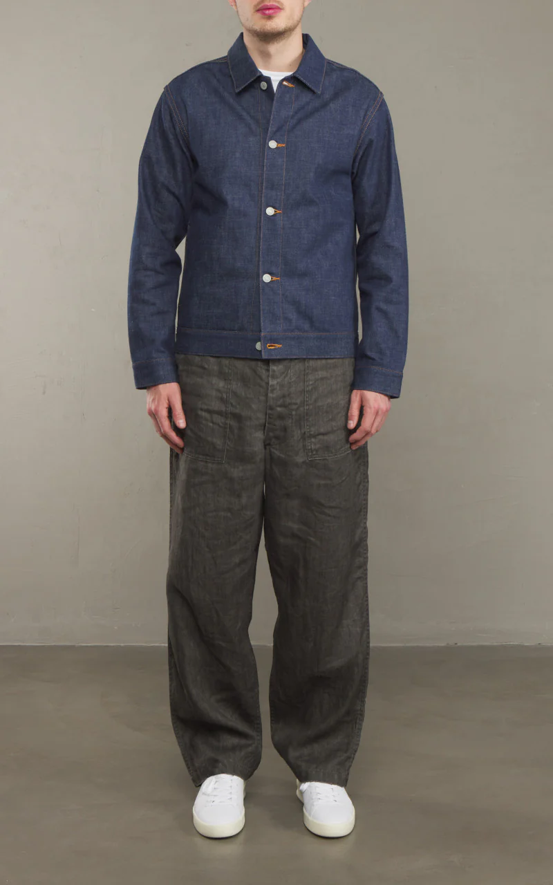 Momotaro Jeans MXGJ1112 Selvedge Denim Jacket Natural Indigo 13.5oz - Image 2