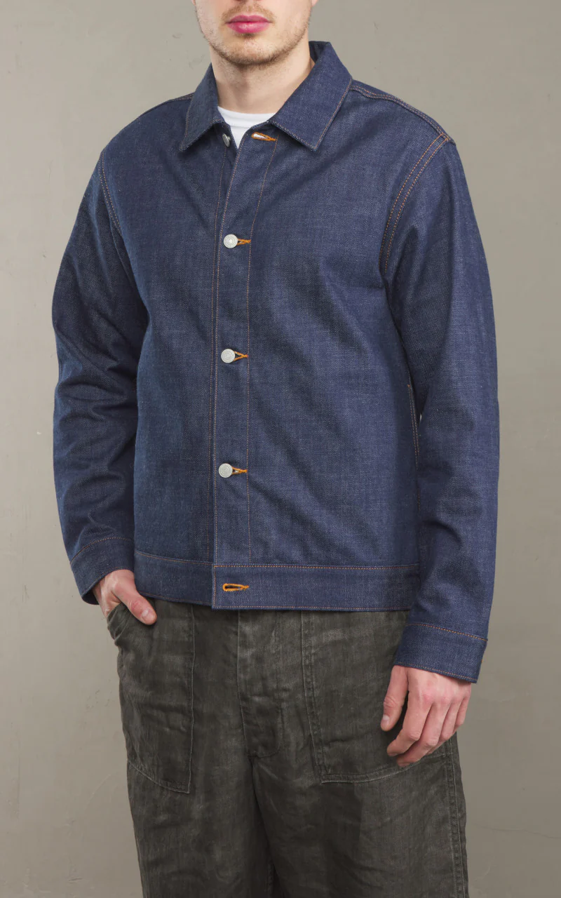 Momotaro Jeans MXGJ1112 Selvedge Denim Jacket Natural Indigo 13.5oz - Image 7