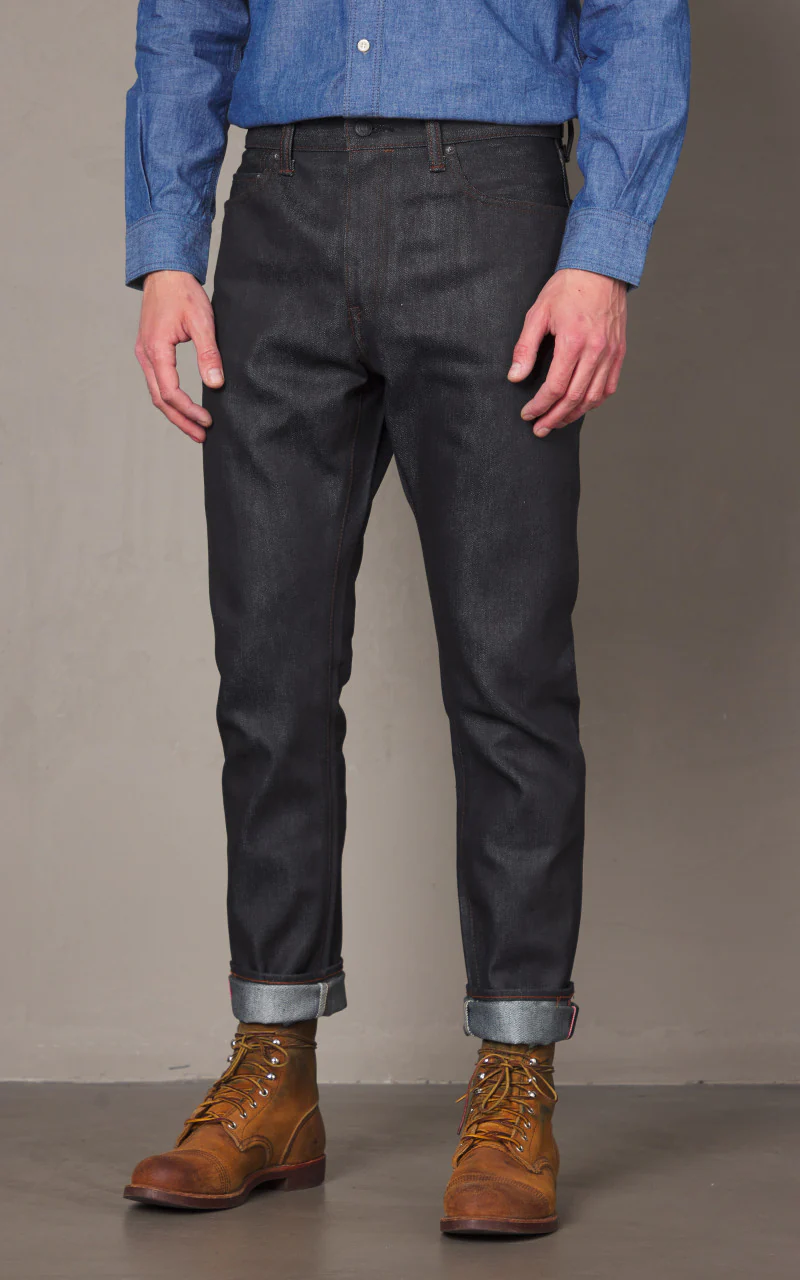 Momotaro Jeans MXJE1103 Silk Denim Narrow Tapered Indigo - Image 4