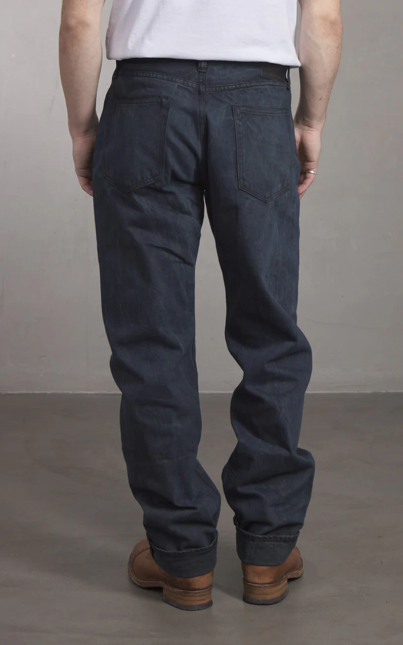 Momotaro Jeans MXJE1402 Mud & Natural Indigo Dyed Jeans Natural Indigo - Image 5