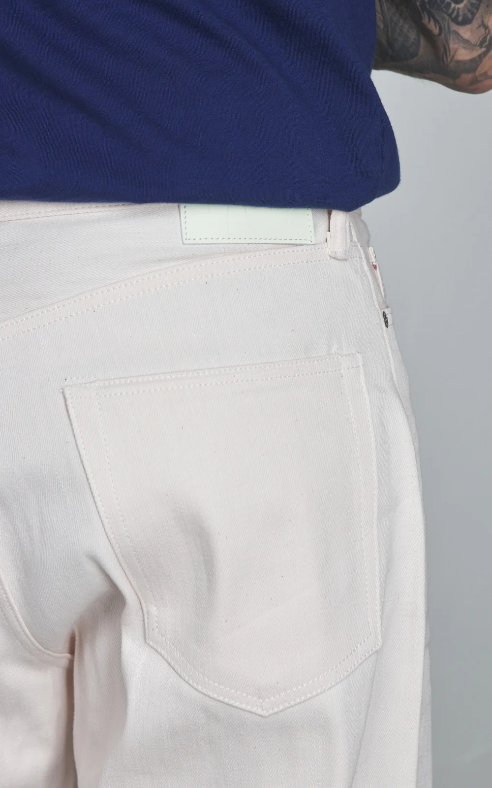 MOMOTARO JEANS MXJE1404 #100 Straight Denim Sakura Dyed 14oz - Image 7