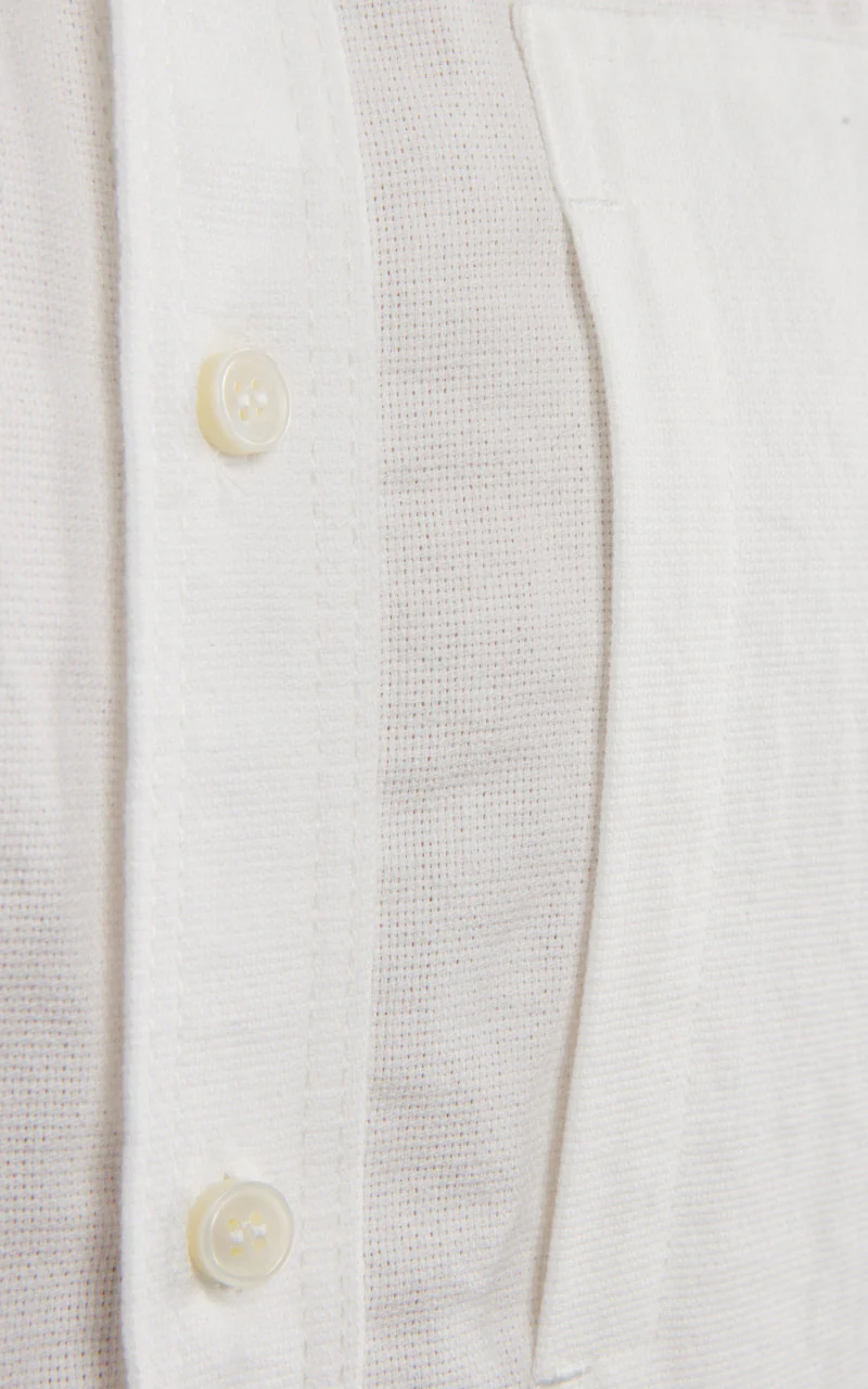 Momotaro Jeans MXLS1008 Dobby Work Shirt White - Image 5