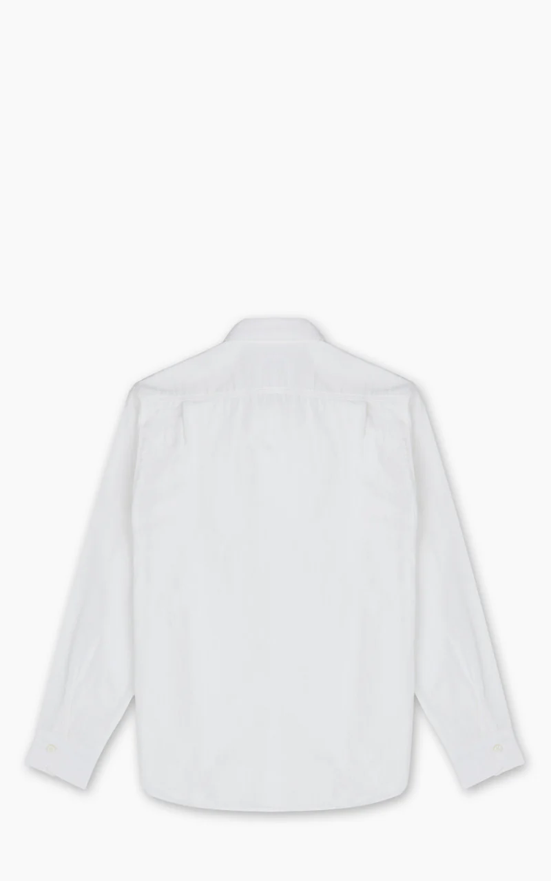 Momotaro Jeans MXLS1008 Dobby Work Shirt White - Image 8