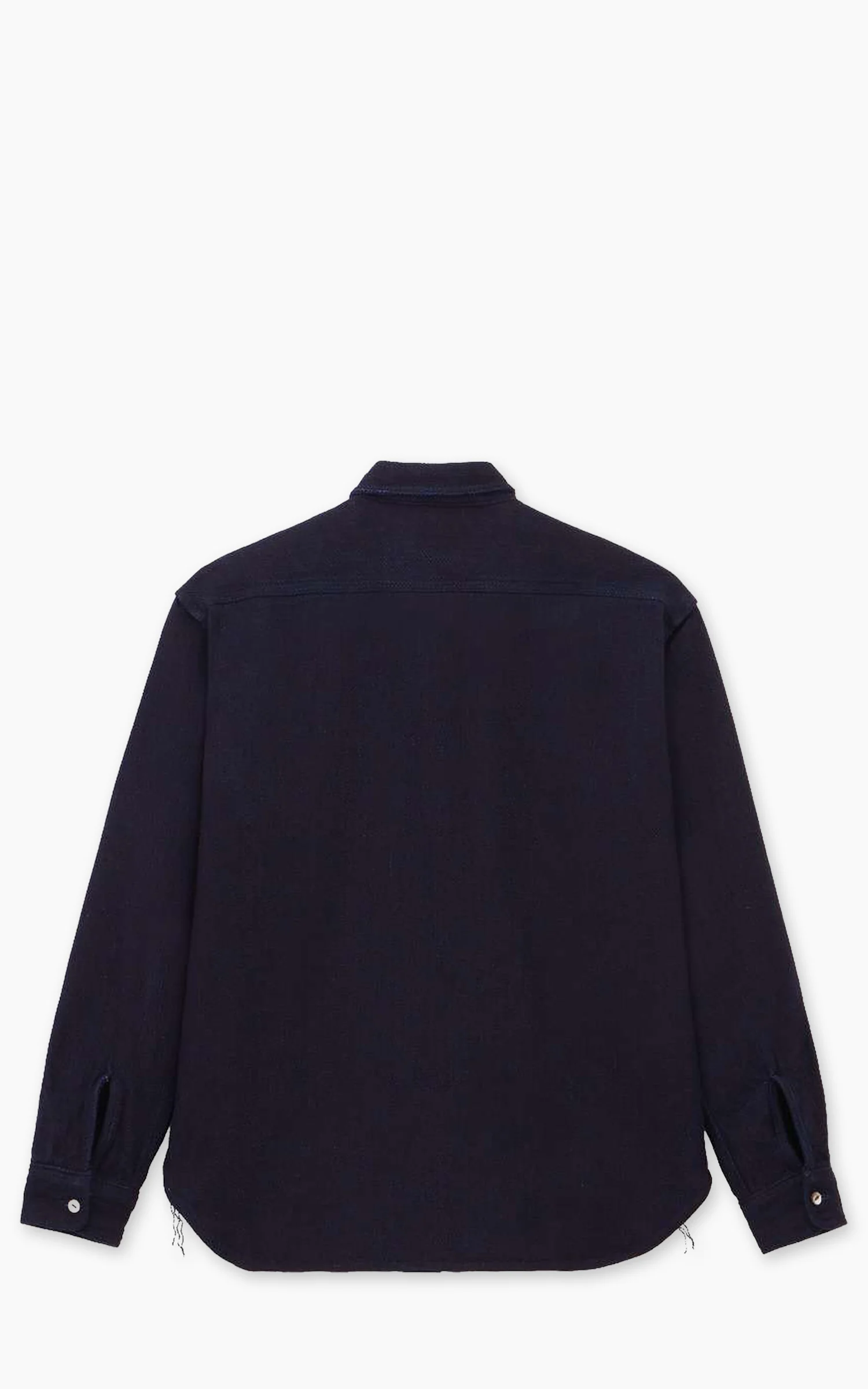 MOMOTARO JEANS MXLS1036 Triple Stitch L/S Dobby Shirt Indigo - Image 8