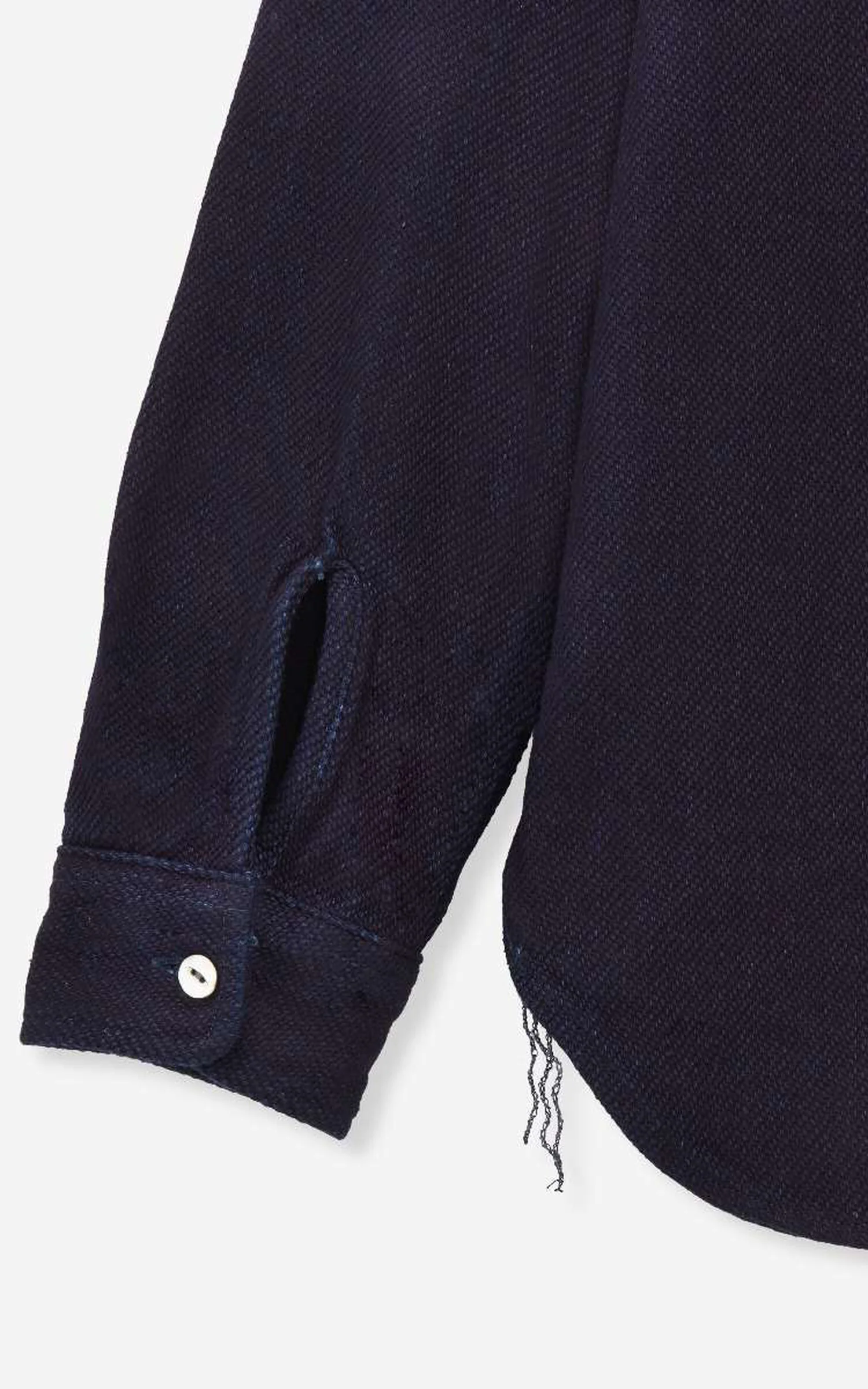MOMOTARO JEANS MXLS1036 Triple Stitch L/S Dobby Shirt Indigo - Image 9