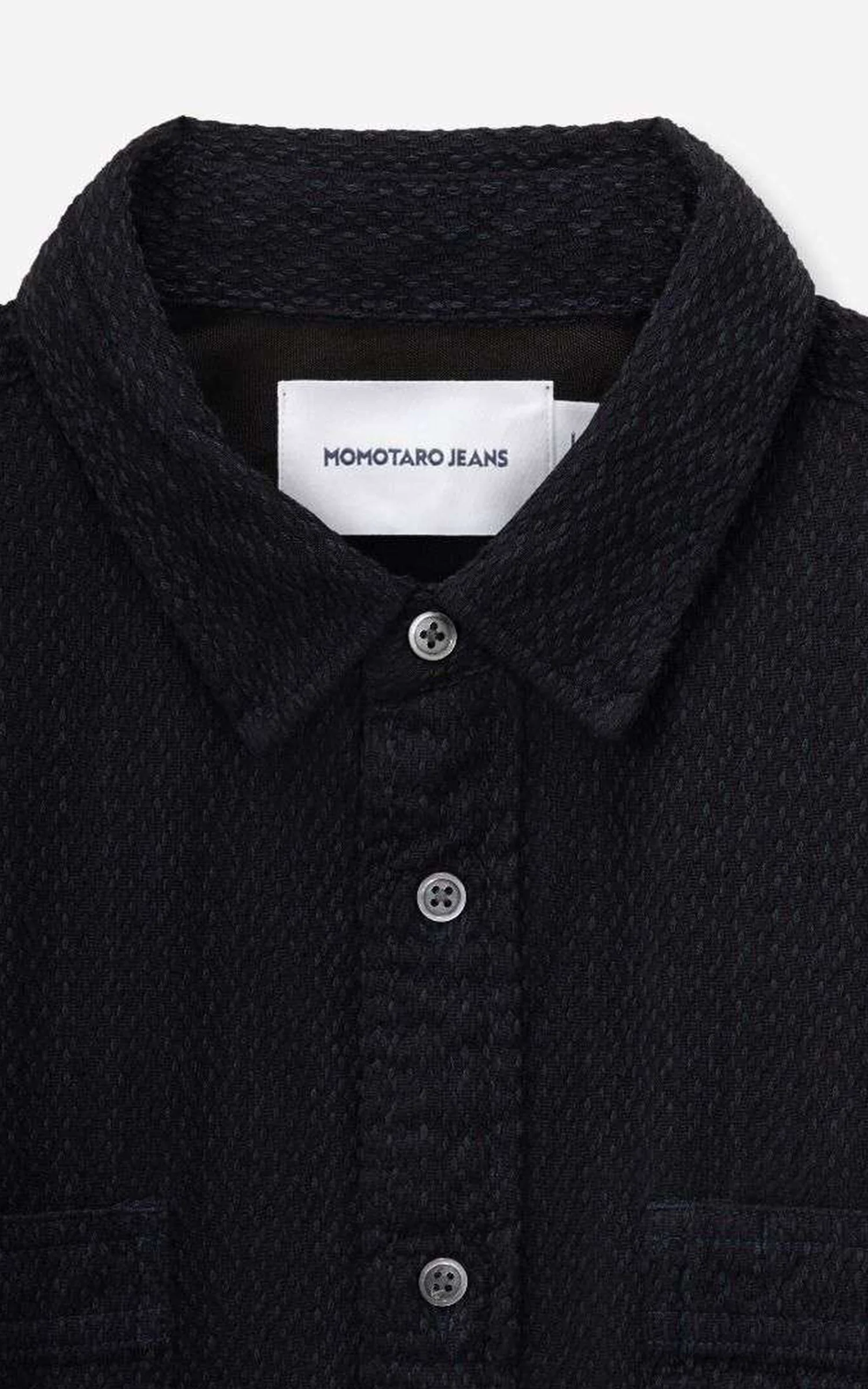 MOMOTARO JEANS MXLS1040 Sashiko Work Shirt Indigo - Image 3