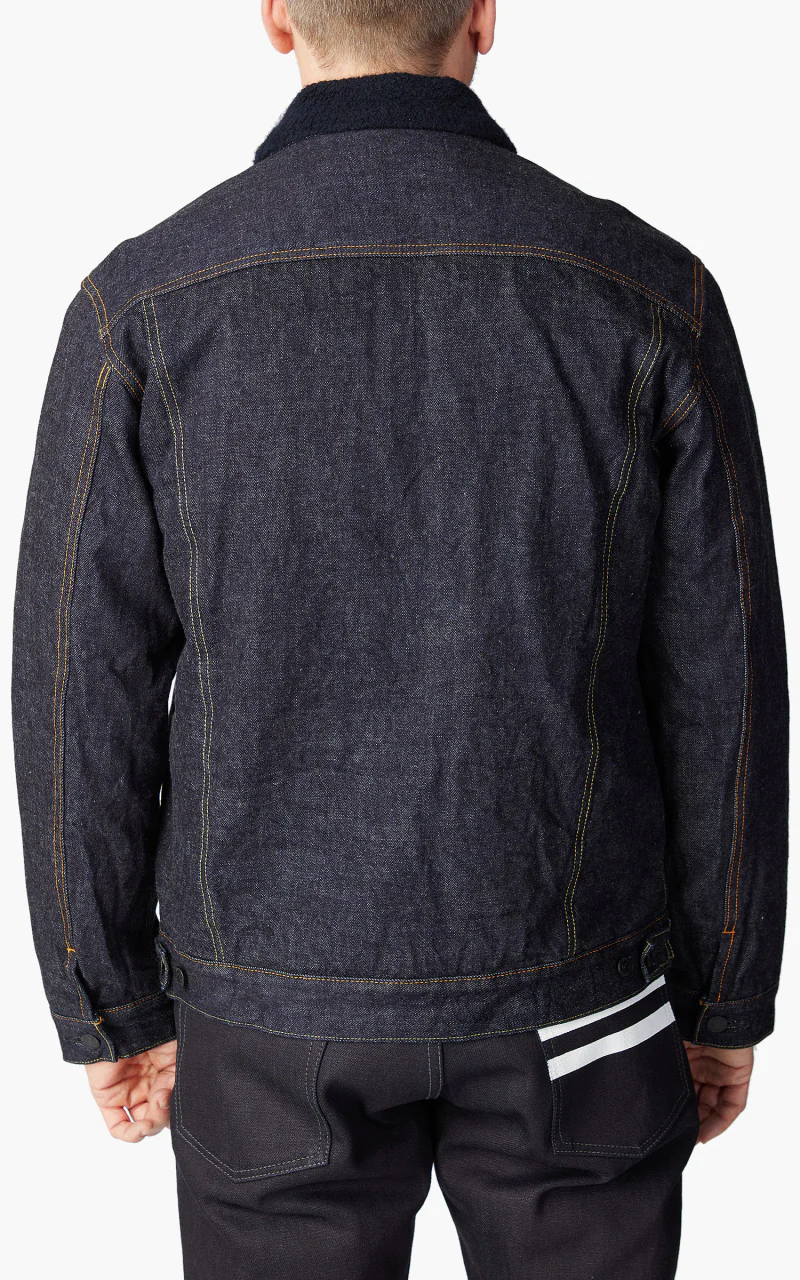 Momotaro Jeans MXOT1102 Selvedge Denim Boa Jacket 15.7oz - Image 8