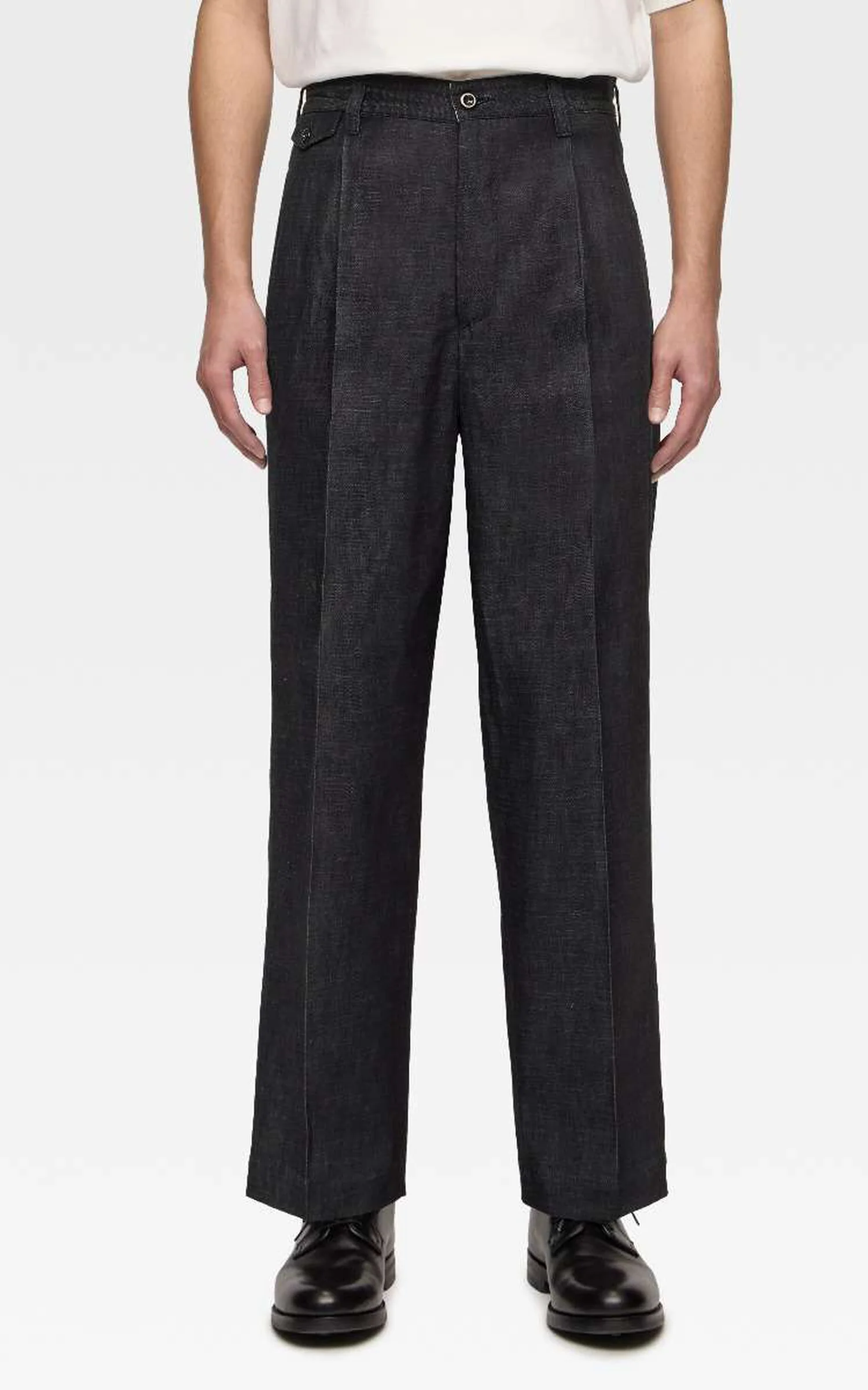 MOMOTARO JEANS MXPT6000 Pleated Selvedge Denim Trouser 8oz - Image 2