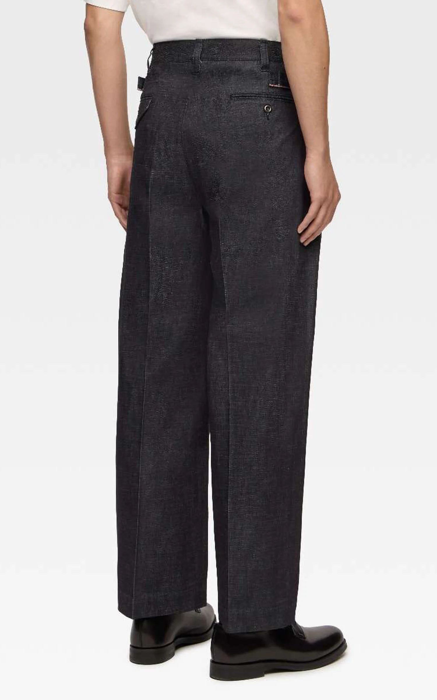MOMOTARO JEANS MXPT6000 Pleated Selvedge Denim Trouser 8oz - Image 5