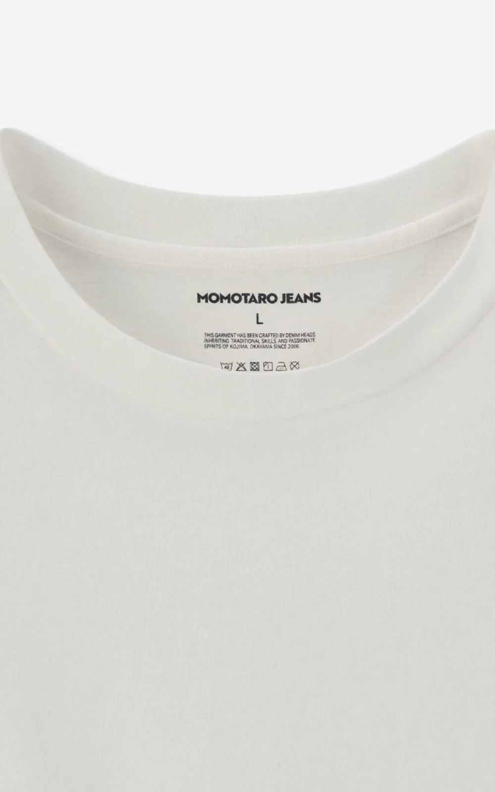 MOMOTARO JEANS MXTS1035 Heavy Ounce S/S T-Shirt White 8.5oz - Image 5
