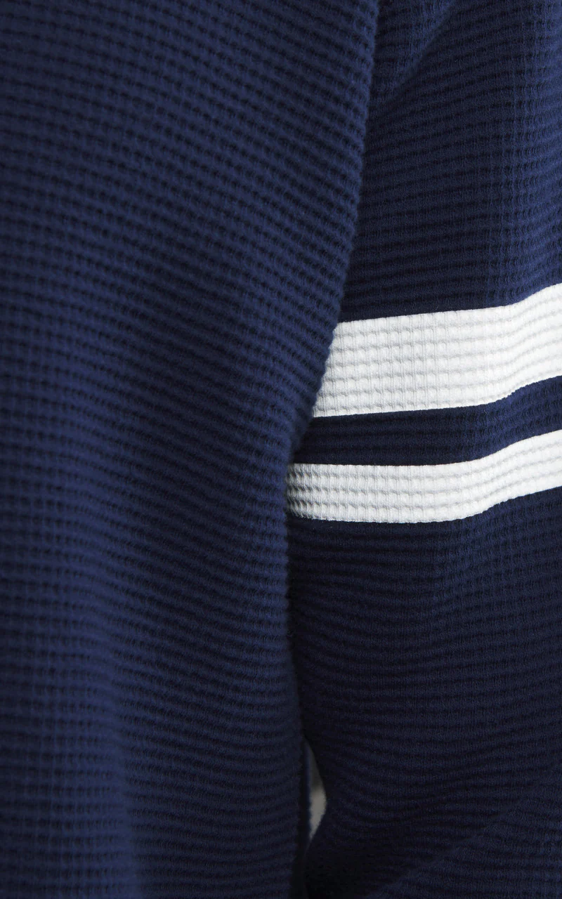Momotaro Jeans MZTS0079 GTB Thermal Longsleeve T-Shirt Navy - Image 4