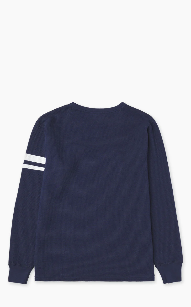 Momotaro Jeans MZTS0079 GTB Thermal Longsleeve T-Shirt Navy - Image 6