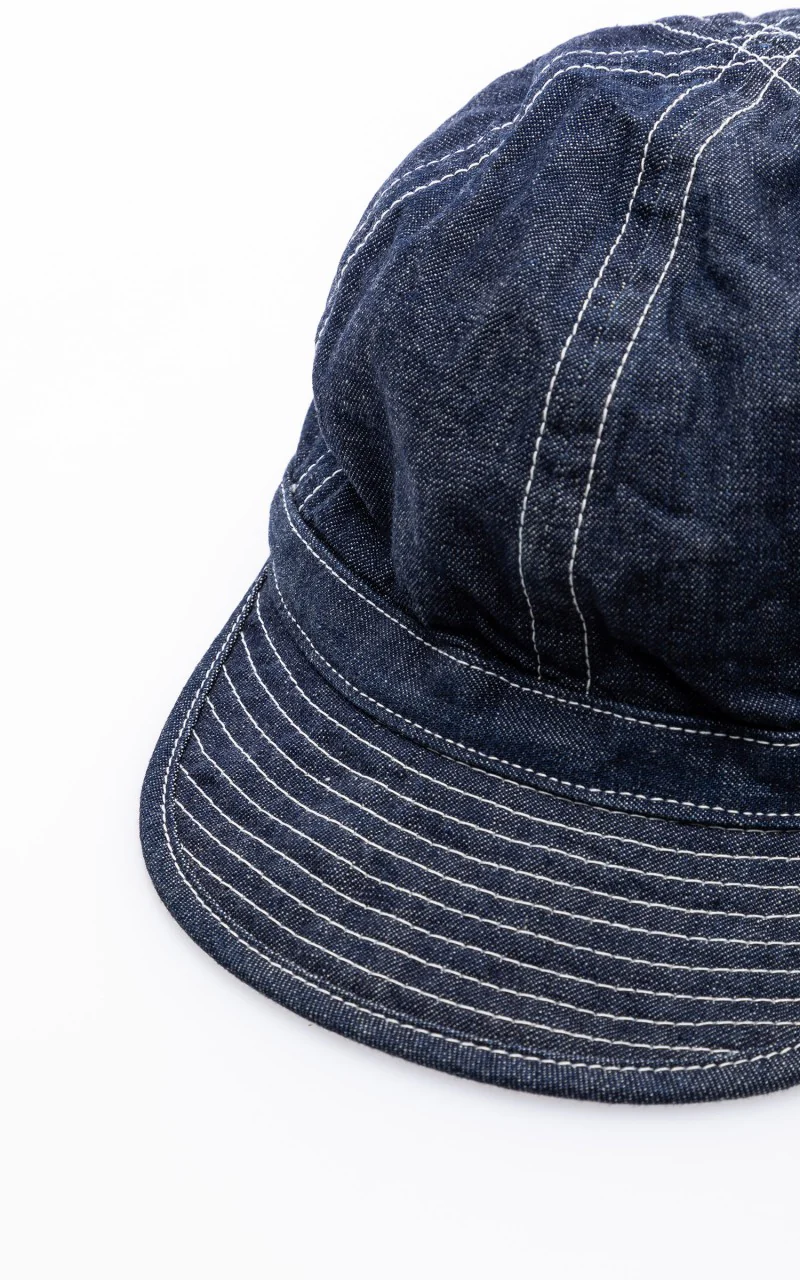 Momotaro Jeans SJ015 Denim Cap Indigo - Image 4
