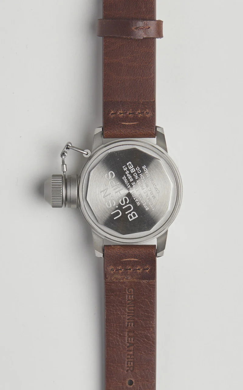 M.R.M.W. Buships Military Watch Leather Strap Black - Image 6