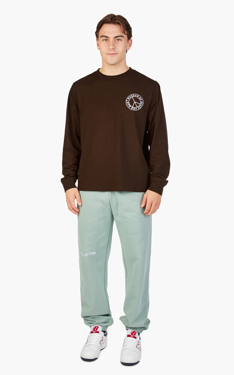 Museum of Peace & Quiet Badge LS Shirt Brown - Image 3