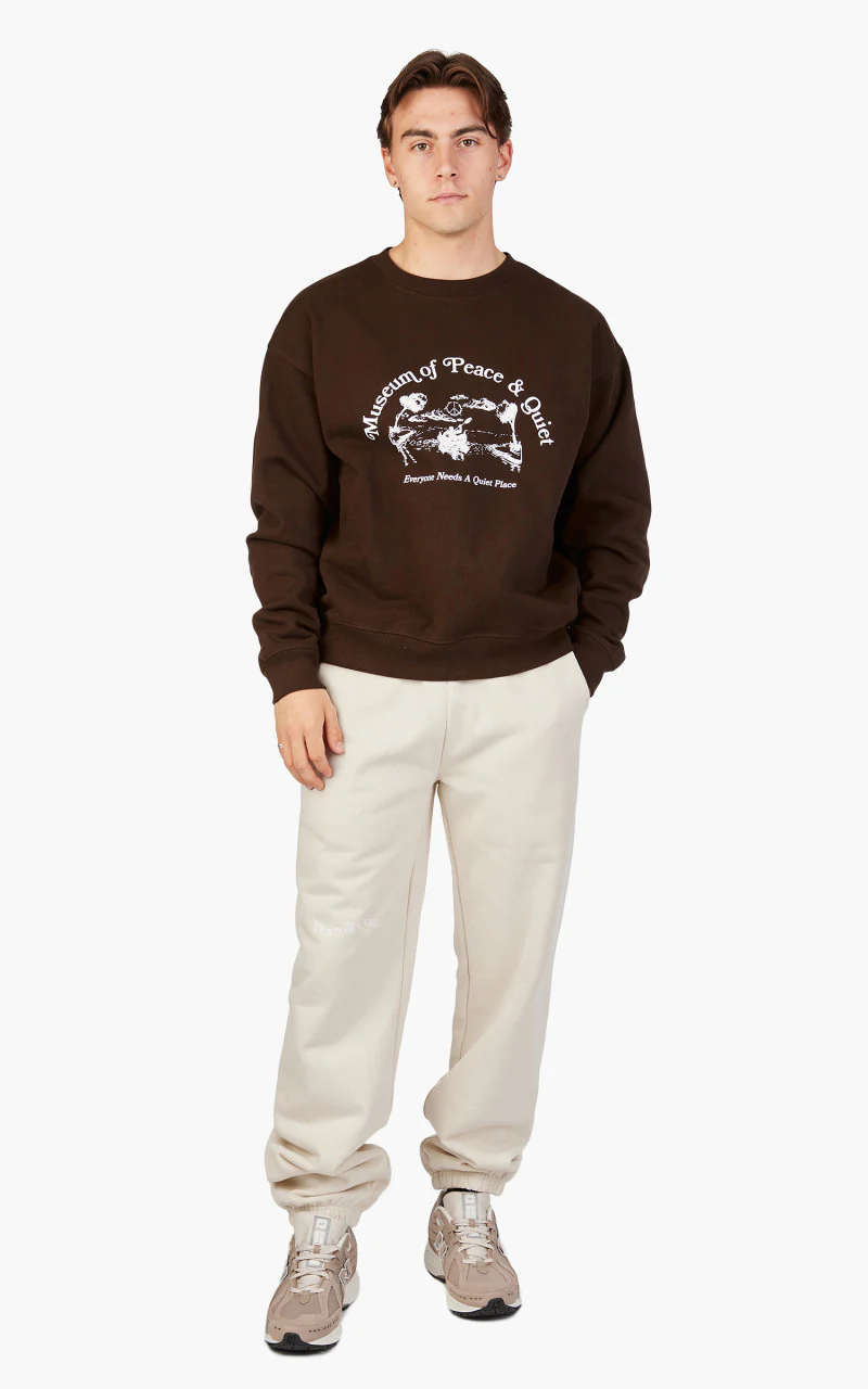 Museum of Peace & Quiet Quiet Place Crewneck Brown - Image 2