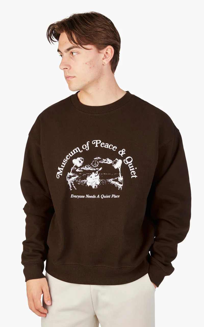 Museum of Peace & Quiet Quiet Place Crewneck Brown - Image 3